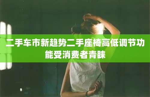 二手车市新趋势二手座椅高低调节功能受消费者青睐