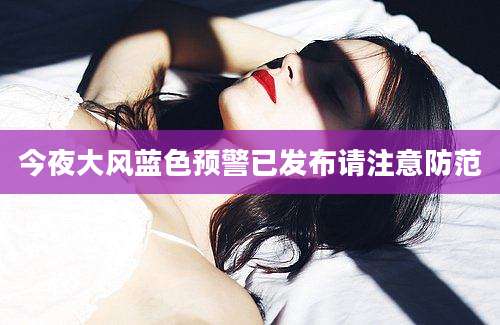 今夜大风蓝色预警已发布请注意防范