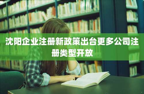 沈阳企业注册新政策出台更多公司注册类型开放