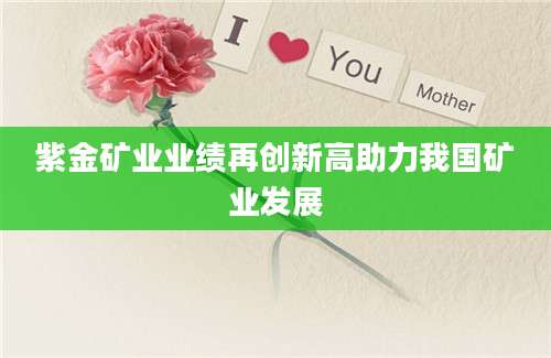紫金矿业业绩再创新高助力我国矿业发展