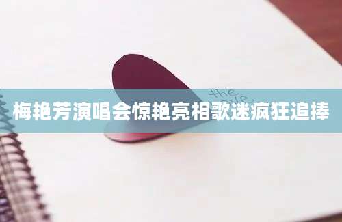 梅艳芳演唱会惊艳亮相歌迷疯狂追捧