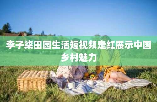 李子柒田园生活短视频走红展示中国乡村魅力