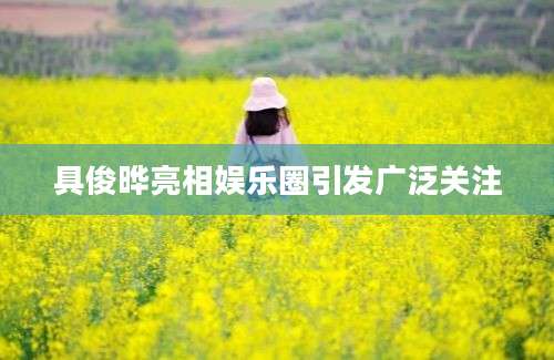 具俊晔亮相娱乐圈引发广泛关注
