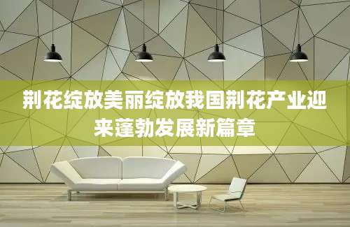 荆花绽放美丽绽放我国荆花产业迎来蓬勃发展新篇章