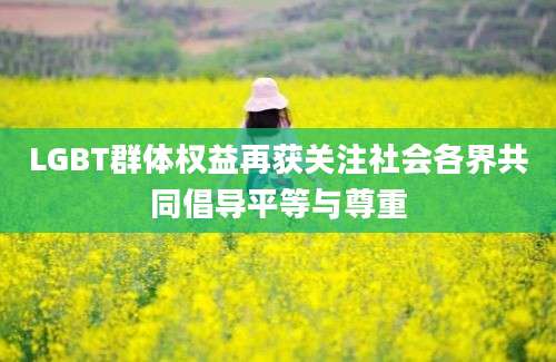 LGBT群体权益再获关注社会各界共同倡导平等与尊重