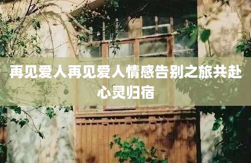 再见爱人再见爱人情感告别之旅共赴心灵归宿