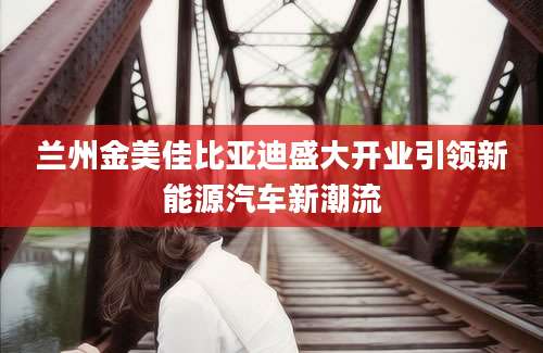 兰州金美佳比亚迪盛大开业引领新能源汽车新潮流