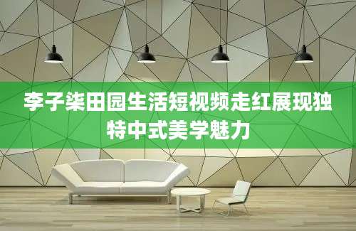 李子柒田园生活短视频走红展现独特中式美学魅力