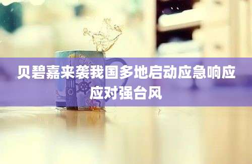 贝碧嘉来袭我国多地启动应急响应应对强台风