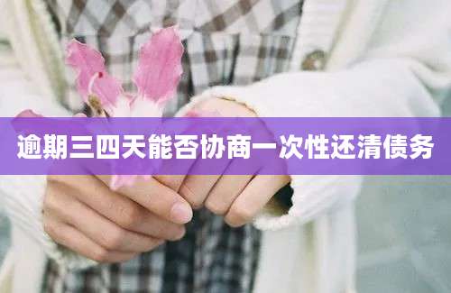 逾期三四天能否协商一次性还清债务