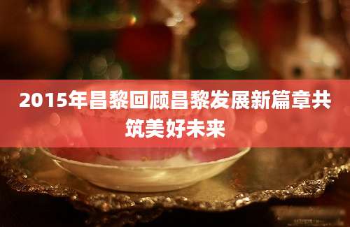 2015年昌黎回顾昌黎发展新篇章共筑美好未来