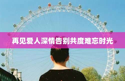 再见爱人深情告别共度难忘时光