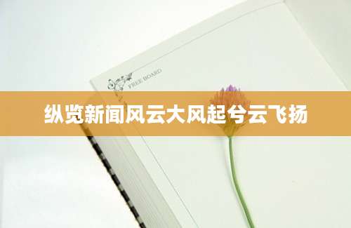 纵览新闻风云大风起兮云飞扬