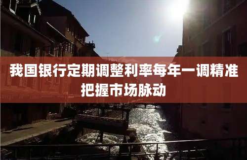 我国银行定期调整利率每年一调精准把握市场脉动