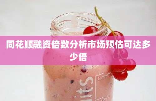 同花顺融资倍数分析市场预估可达多少倍