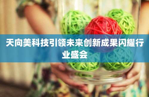 天向美科技引领未来创新成果闪耀行业盛会
