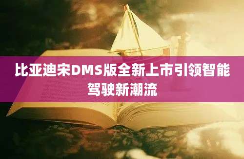 比亚迪宋DMS版全新上市引领智能驾驶新潮流